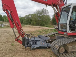 Osprzęt wyburzeniowy do koparki – szczęki kruszące AL-MAR Głubczyce.